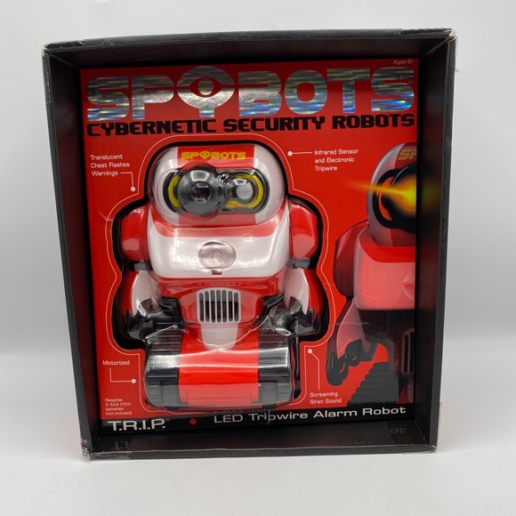 SpyBots Toys Spybots Security Robots Red Trip Led